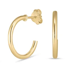 14,5 mm halvcreol i 8 karat guld - Gold Collection