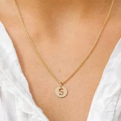 bokstav s hängen i 8 karat guld - My Letter