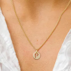 bokstav p hängen i 8 karat guld - My Letter