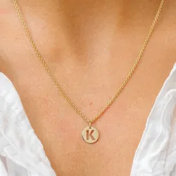 bokstav k hängen i 8 karat guld - My Letter