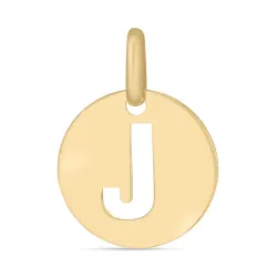 bokstav j hängen i 8 karat guld