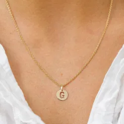 bokstav g hängen i 8 karat guld - My Letter