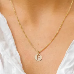bokstav f hängen i 8 karat guld - My Letter