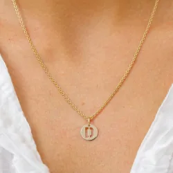 bokstav d hängen i 8 karat guld - My Letter