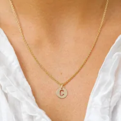 bokstav c hängen i 8 karat guld - My Letter