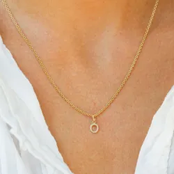 bokstav o hängen i 8 karat guld - My Letter