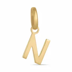 bokstav n hängen i 8 karat guld - My Letter