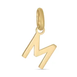 bokstav m hängen i 8 karat guld - My Letter