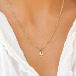 bokstav m hängen i 8 karat guld - My Letter