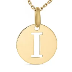 bokstav i halsband i förgyllt silver med hängen i 8 karat guld - My Letter