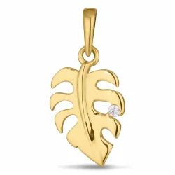 blad hängen i 9 karat guld - Gold Collection