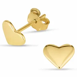 hjärta örhängestift i 8 karat guld - Gold Collection