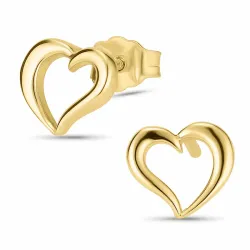 hjärta örhängen i 8 karat guld - Gold Collection