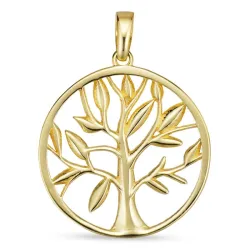 17 mm livets träd hängen i 8 karat guld - Gold Collection