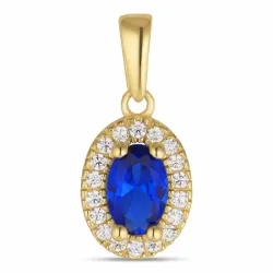 rosett zirkon hängen i 8 karat guld - Gold Collection