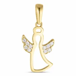 ängel zirkon hängen i 8 karat guld - Gold Collection