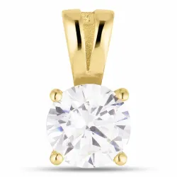 zirkon hängen i 8 karat guld - Gold Collection