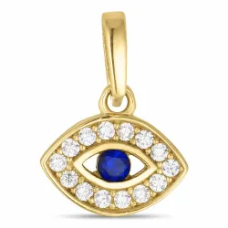 ögon zirkon hängen i 8 karat guld - Gold Collection