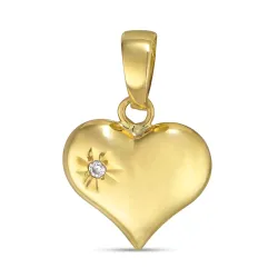 10 x 9 mm hjärta hängen i 9 karat guld - Amoré