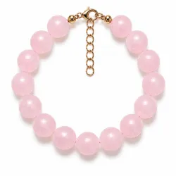 rosa kvarts armband i förgyllt stål - AURA