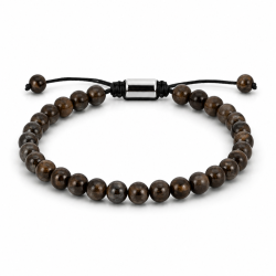 bronzit armband i bomull med justerbar snodd
