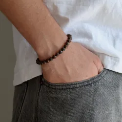 bronzit armband i nylon med justerbar snodd