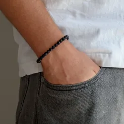 blå goldstone armband i nylon med justerbar snodd