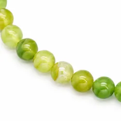 grön agat halsband i förgyllt stål - AURA
