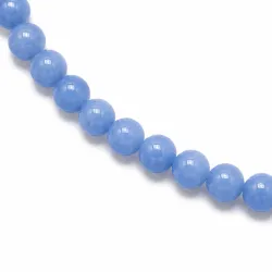 blå akvamarin halsband i förgyllt stål - AURA