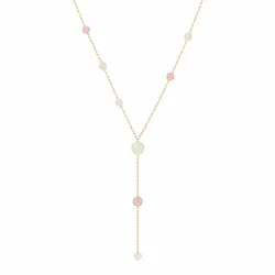 gul Y-halsband i förgyllt stål - AURA