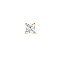 1 x 0,08 ct diamant solitäreörhängestift i 14 karat guld med diamant 