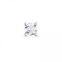 1 x 0,15 ct briljant solitäreörhängestift i 14 karat vitguld med diamant 