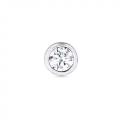 1 x 0,13 ct diamant solitäreörhängestift i 14 karat vitguld med diamant 
