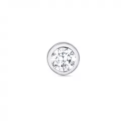 1 x 0,15 ct diamant solitäreörhängestift i 14 karat vitguld med diamant 
