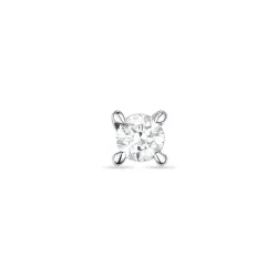 1 x 0,03 ct solitäreörhängestift i 14 karat vitguld med diamant