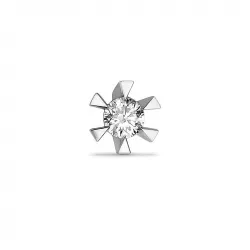1 x 0,04 ct solitäreörhängestift i 14 karat vitguld med diamant 