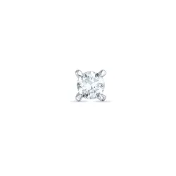 1 x 0,06 ct diamant solitäreörhängestift i 14 karat vitguld med diamant 