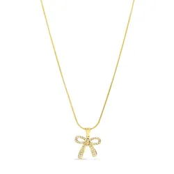 vattentät rosett zirkon halsband i förgyllt stål - OCEANA