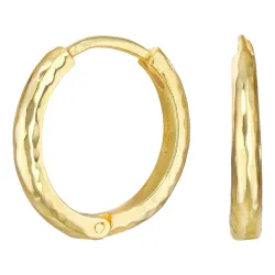 20 mm creol i förgyllt silver