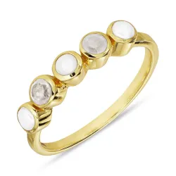 pärla ring i förgyllt silver - Bubbly Twist