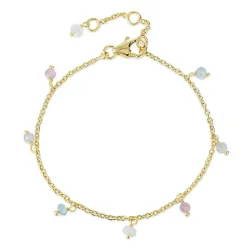 sten armband i förgyllt silver  x   - Loom Stones