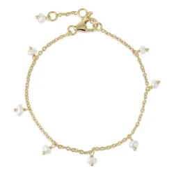 pärla armband i förgyllt silver  x   - Loom Stones