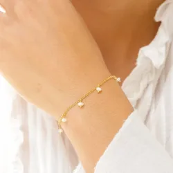pärla armband i förgyllt silver  x   - Loom Stones
