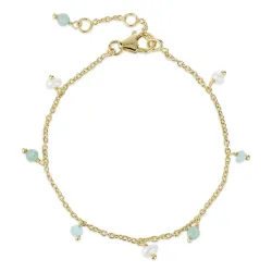 sten armband i förgyllt silver  x   - Loom Stones