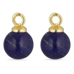 8 mm lapis lazuli hängen till örhängen i förgyllt silver - Mix & Match