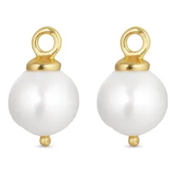 8 mm pärla hängen till örhängen i förgyllt silver - Mix & Match