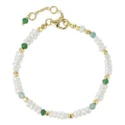 sten armband i förgyllt silver  x   - Loom Stones