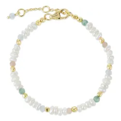 sten armband i förgyllt silver  x   - Loom Stones