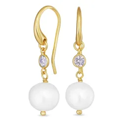 lila zirkon örhängen i förgyllt silver