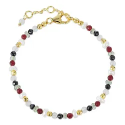 sten armband i förgyllt silver  x   - Loom Stones